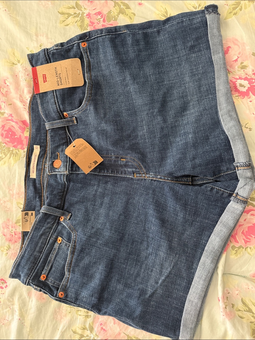 Levi's Women's Dark Blue Denim Jean Shorts